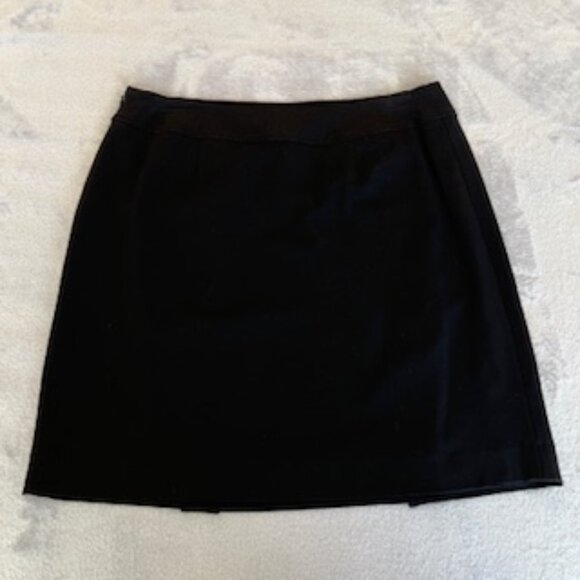 Larry Levine Women's Black Straight Skirt With Front Pockets Wide Waist Band 10 - Picture 12 of 15
